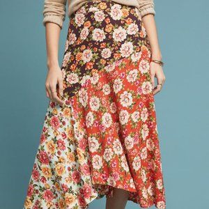 Anthropologie Farm Rio Patchwork Skirt S